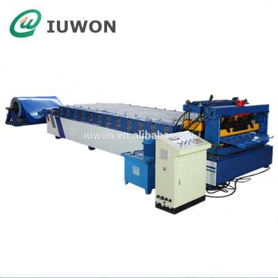 Automatic Metal Roof Panel Coloured Steel Sheet Tile Roll Forming Production Line